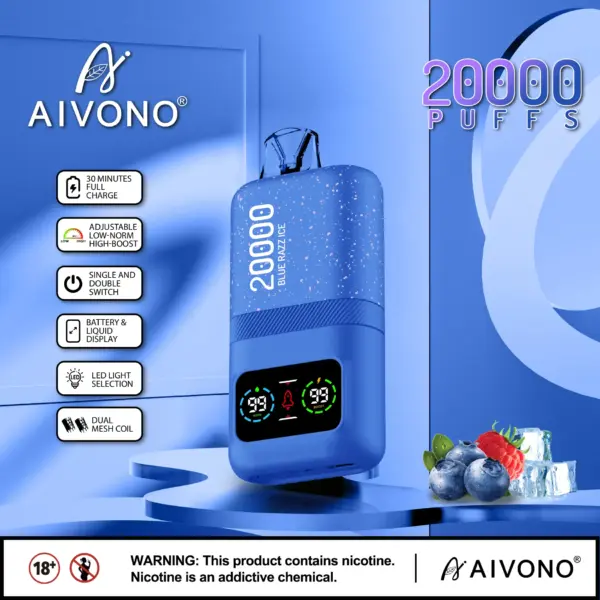 AIVONO ブルーラズアイス味【ニコパフ】5%
