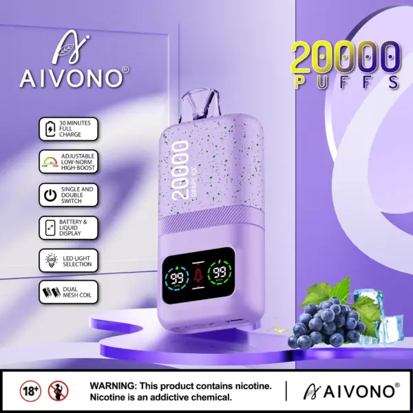 AIVONO グレープアイス味【ニコパフ】5%